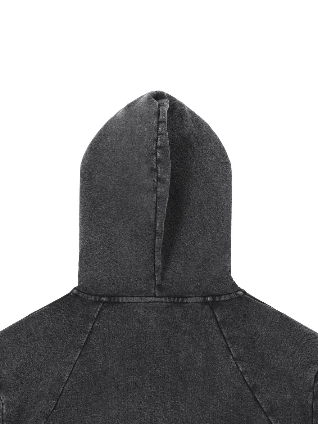 Vintage Washed Raw Edge Hoodie(Red Label Edition)