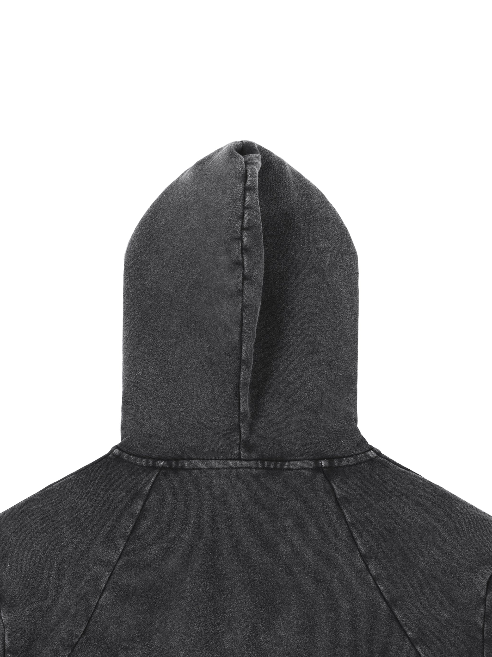 Vintage Washed Raw Edge Hoodie(Red Label Edition)