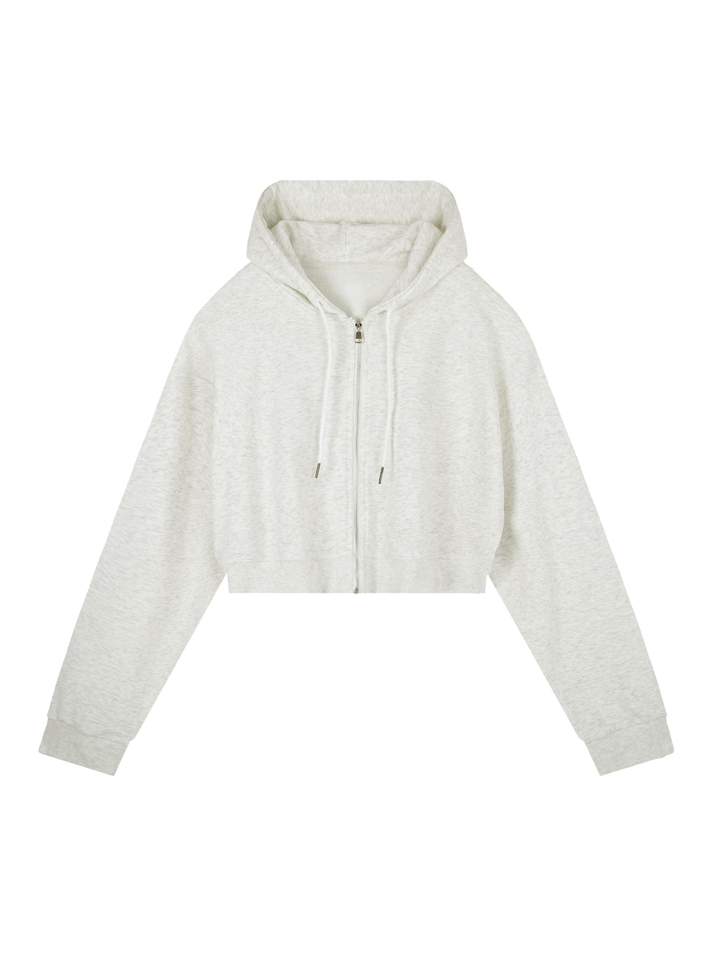 Essential Cropped Zip-Up Hoodie(Red Label Edition)