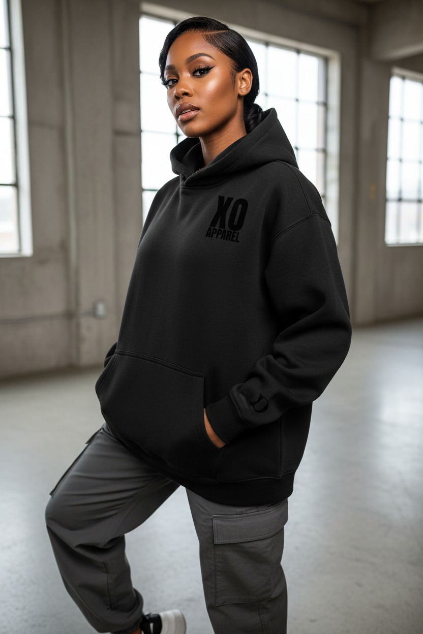 Oversize Hoodie Three-Quarter View