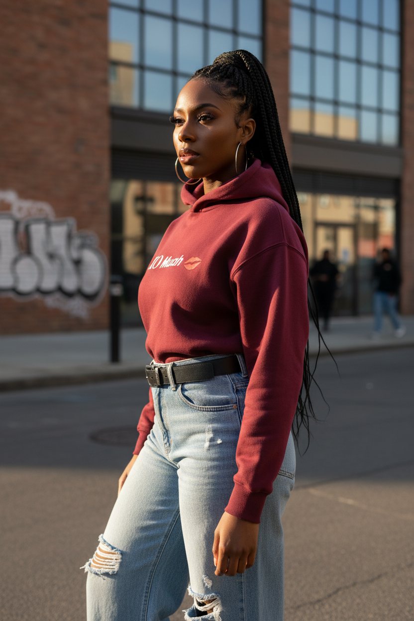 Side view - XO Muah hoodie