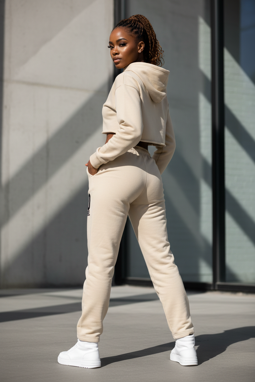 Straight-Leg Sweatpants Back View