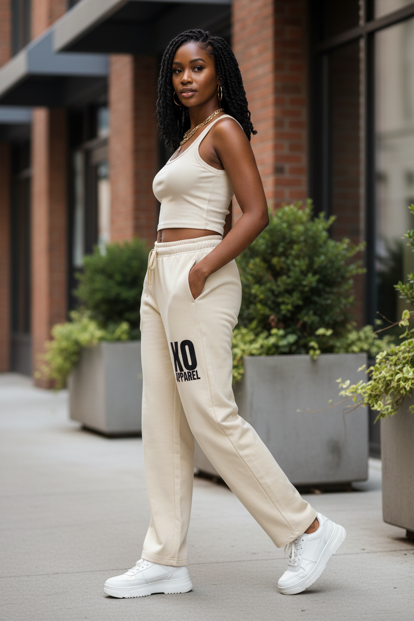 Straight-Leg Sweatpants Side View